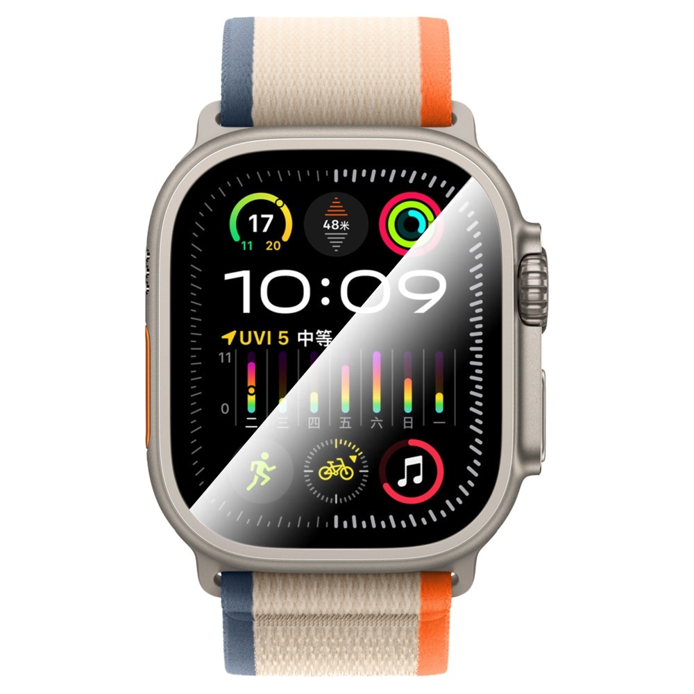 Apple Watch Ultra 49mm CaseWorld Alloy Series Sapphire Smartwatch Tempered Glass Screen Protector - 3