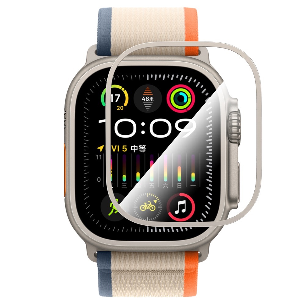 Apple Watch Ultra 49mm CaseWorld Alloy Series Sapphire Smartwatch Tempered Glass Screen Protector - 4