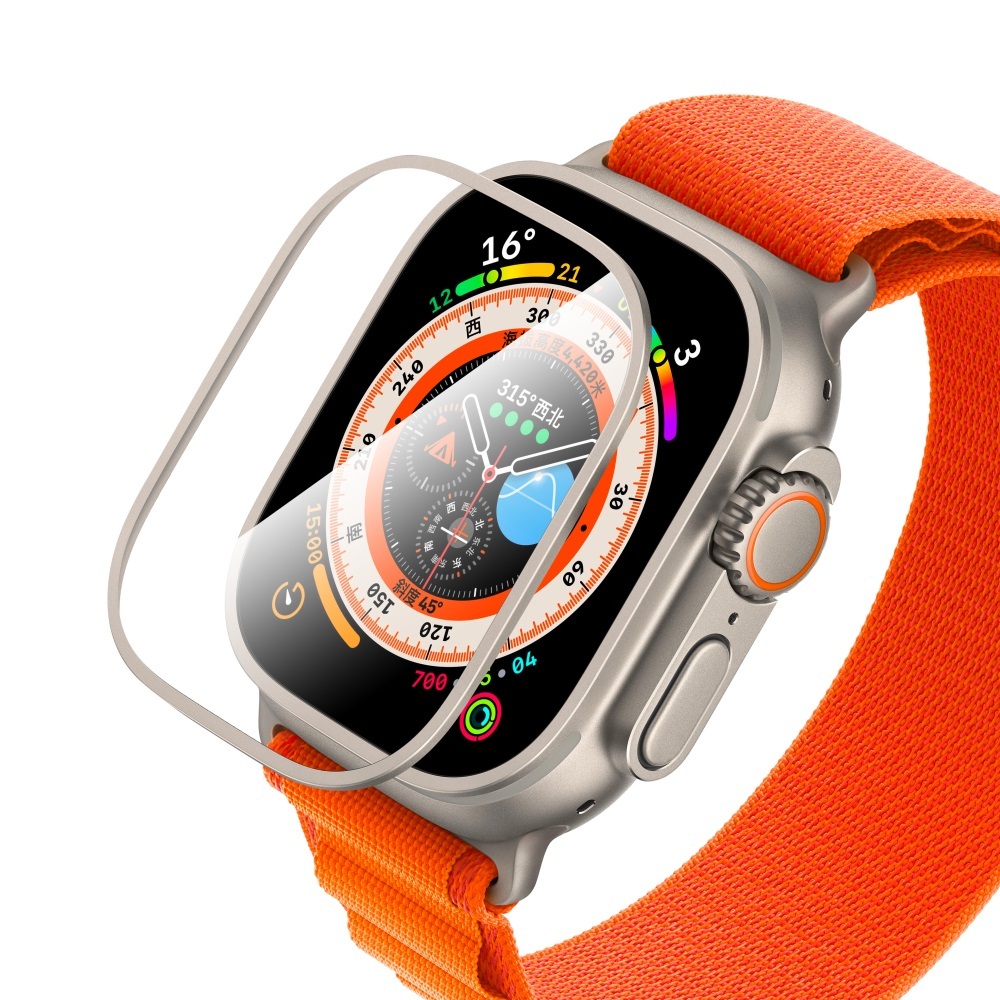 Apple Watch Ultra 49mm CaseWorld Alloy Series Sapphire Smartwatch Tempered Glass Screen Protector - 5