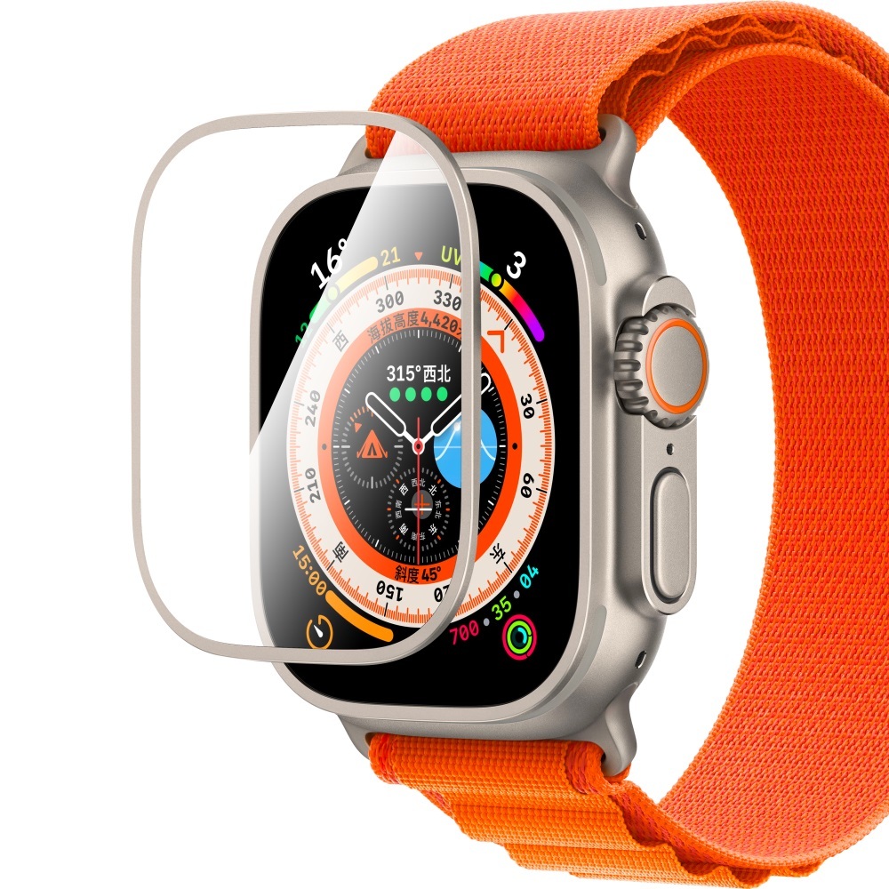 Apple Watch Ultra 49mm CaseWorld Alloy Series Sapphire Smartwatch Tempered Glass Screen Protector - 2