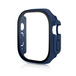 Apple Watch Ultra 49mm Case and Screen Protector Zore Watch Gard 19 Navy blue