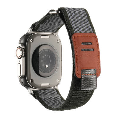 Apple Watch Ultra 49mm Hasır Kordon Zore KRD-106 Strap Kayış Yeşil