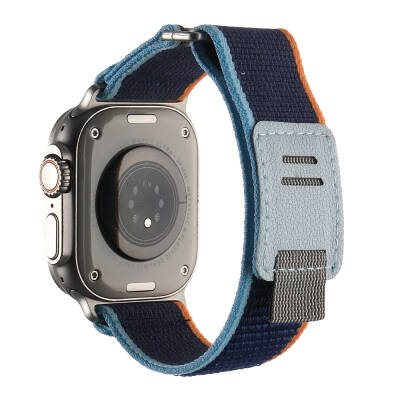 Apple Watch Ultra 49mm Hasır Kordon Zore KRD-106 Strap Kayış Lacivert