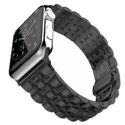 Apple Watch Ultra 49mm Kordon KRD-14 Metal Strap Kayış Siyah