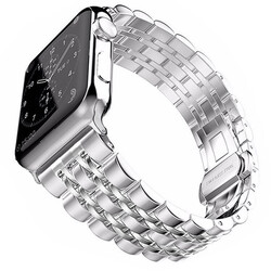 Apple Watch Ultra 49mm Kordon KRD-14 Metal Strap Kayış Gümüş