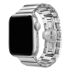 Apple Watch Ultra 49mm Kordon KRD-41 Metal Strap Kayış Gümüş