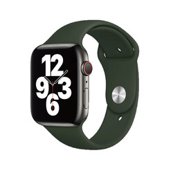 Apple Watch Ultra 49mm Kordon Wiwu Sport Band Silikon Strap Kayış Koyu Yeşil