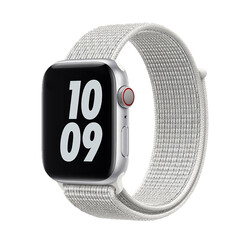 Apple Watch Ultra 49mm Kordon Wiwu Sport Loop Hasır Strap Kayış Beyaz
