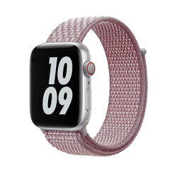 Apple Watch Ultra 49mm Kordon Wiwu Sport Loop Hasır Strap Kayış Pembe