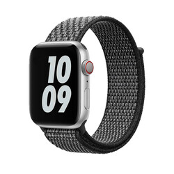 Apple Watch Ultra 49mm Kordon Wiwu Sport Loop Hasır Strap Kayış Siyah