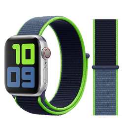 Apple Watch Ultra 49mm Kordon Zore KRD-03 Hasır Strap Kayış 57-Lime