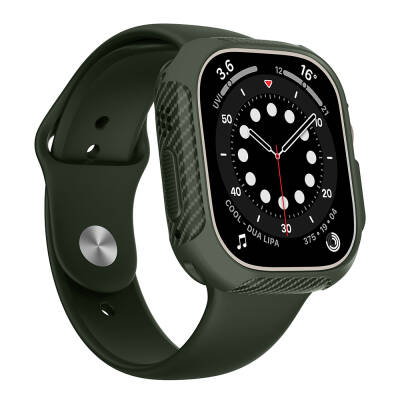 Apple Watch Ultra 49mm Silikon TPU Kasa Koruyucu Zore Watch Gard 31 Yeşil