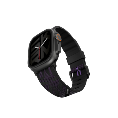 Apple Watch Ultra 49mm Skinarma Phantom Serisi Silikon Kordon Mor