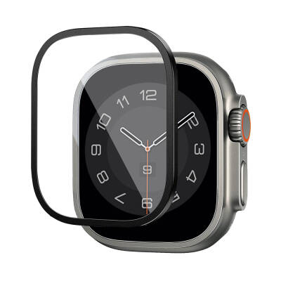 Apple Watch Ultra 49mm Wiwu Wi-JD106 Easy Install Akıllı Saat Temperli Cam Ekran Koruyucu Siyah