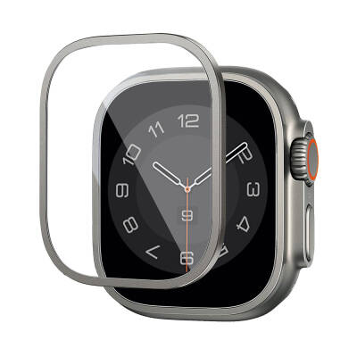 Apple Watch Ultra 49mm Wiwu Wi-JD106 Easy Install Akıllı Saat Temperli Cam Ekran Koruyucu Gümüş