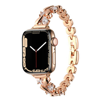 Apple Watch Ultra 49mm Zore KRD-103 Metal Band Rose Gold