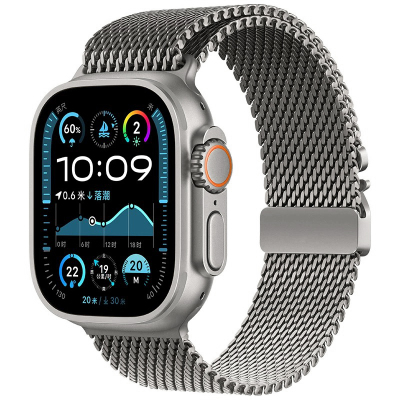 Apple Watch Ultra 49mm Zore KRD-121 Metal Mesh Band Grey