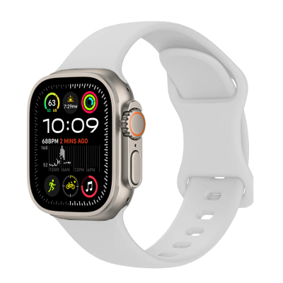 Apple Watch Ultra 49mm Zore KRD-131 Silicone Band Strap White