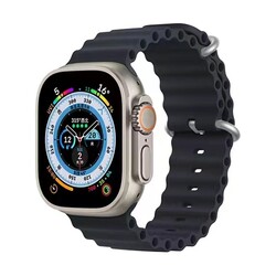 Apple Watch Ultra 49mm Zore KRD-75 Silicone Band Midnight