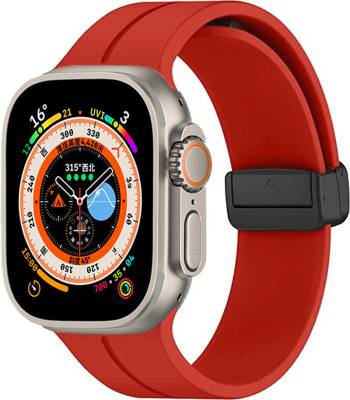 Apple Watch Ultra 49mm Zore KRD-84 Silikon Kordon Kırmızı