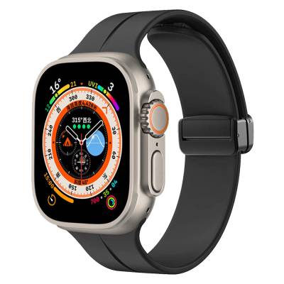 Apple Watch Ultra 49mm Zore KRD-84 Silikon Kordon Siyah