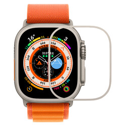 Apple Watch Ultra 49mm Zore Metal Kasa Koruyucu Saat Çerçevesi Starlight