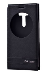 Asus Zenfone 2 Laser ZE550KL Kılıf Zore Elite Kapaklı Kılıf Siyah