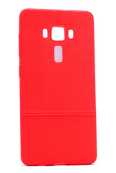 Asus Zenfone 3 Delüxe ZS570KL Kılıf Zore Matrix Silikon Kırmızı