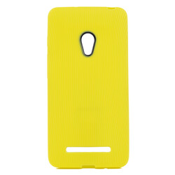 Asus Zenfone 5 Case Zore Line Silicon Cover Yellow