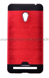 Asus Zenfone 5 Kılıf Zore Metal Motomo Kapak Kırmızı