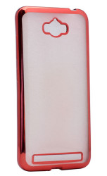 Asus Zenfone Max ZC550KL Kılıf Zore Lazer Kaplama Silikon Kırmızı