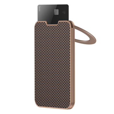 Benks ArmorGo 600D Aramid Fiber Magnetic Stand Card Holder Brown