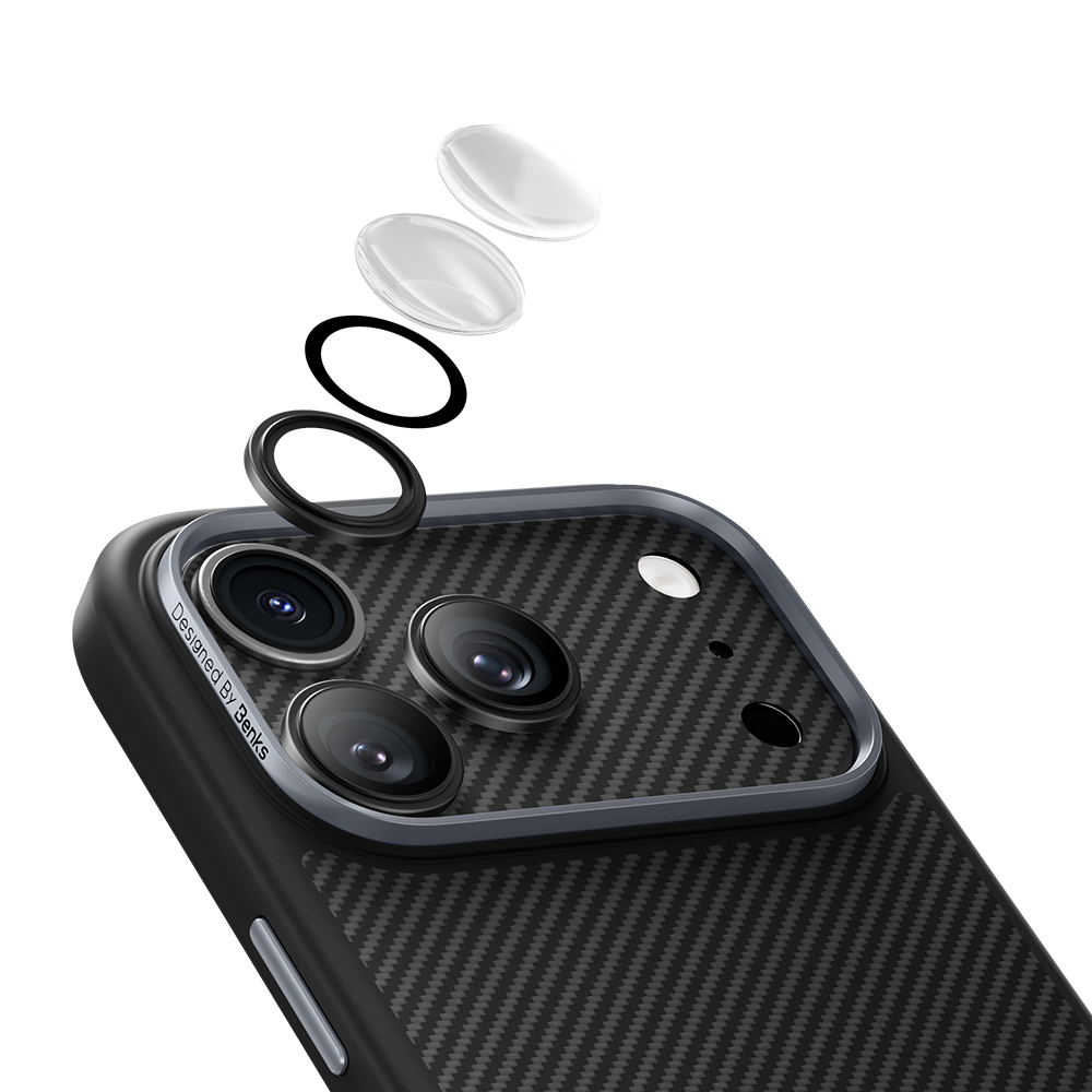 Benks ArmorWarrior Series 600D Kevlar Camera Lens Protector for Apple iPhone 17 Pro - 9
