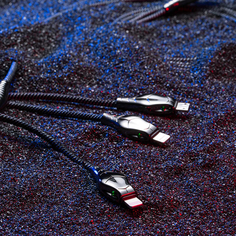 Benks D27 3 in 1 Snake Lightning+Lightning+Micro Cable 1.5M - 4