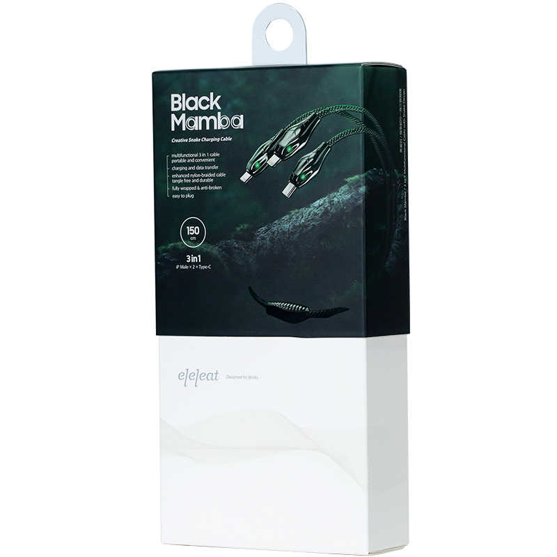 Benks D27 3 in 1 Snake Lightning+Lightning+Type-C Cable 1.5M - 6