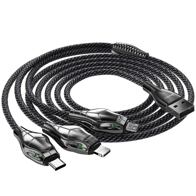 Benks D27 3 in 1 Snake Lightning+Micro+Type-C Cable 1.5M - 1