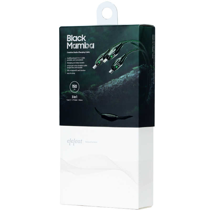 Benks D27 3 in 1 Snake Lightning+Micro+Type-C Cable 1.5M - 7