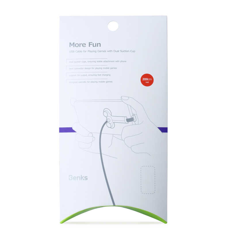 Benks D30 Lightning Game Cable With Dual Suction 2M - 5