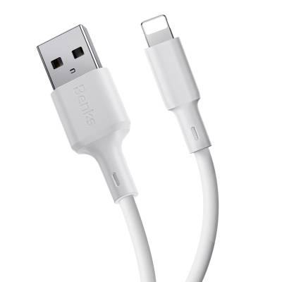 Benks D45 USB-A to Lightning Hızlı Şarj ve Data Kablo 1.2 Metre Beyaz