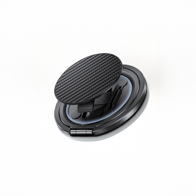 Benks L56 Magnetic 360 Degree Rotatable ArmorPop Kevlar Design Finger Ring Stand Black-Grey