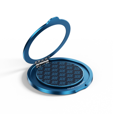 Benks L56 Magnetic 360 Degree Rotatable ArmorPop Kevlar Design Finger Ring Stand Blue