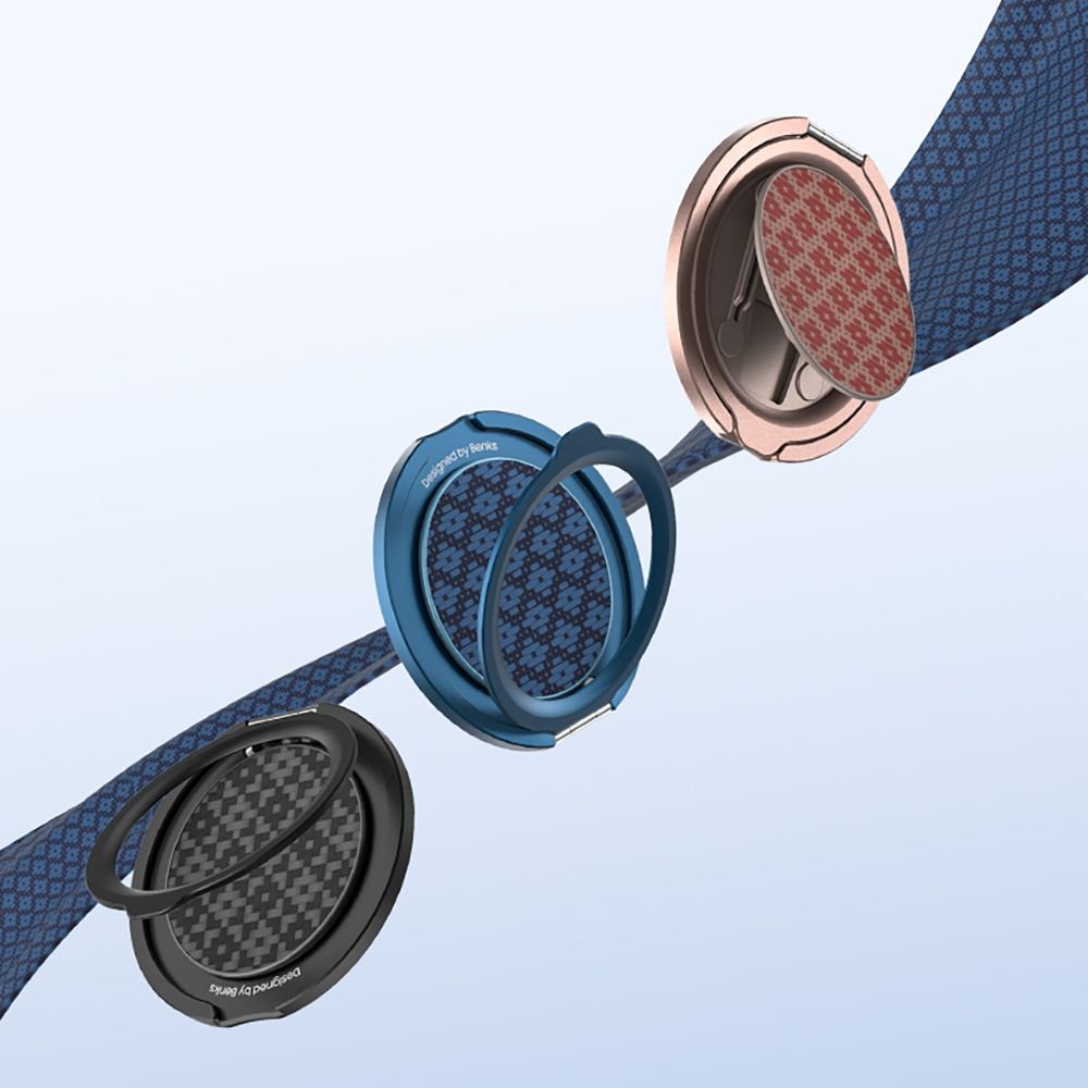 Benks L56 Magnetic 360 Degree Rotatable ArmorPop Kevlar Design Finger Ring Stand - 16