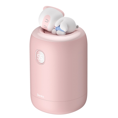 Benks NS03 Dijital Ekran El Isıtıcı Özellikli Aroma Kokulu Powerbank 15W 10000mAh Pembe