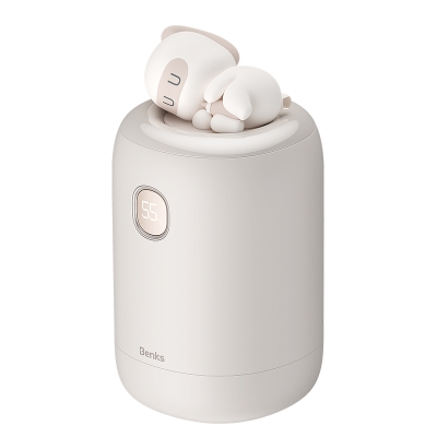 Benks NS03 Dijital Ekran El Isıtıcı Özellikli Aroma Kokulu Powerbank 15W 10000mAh Beyaz