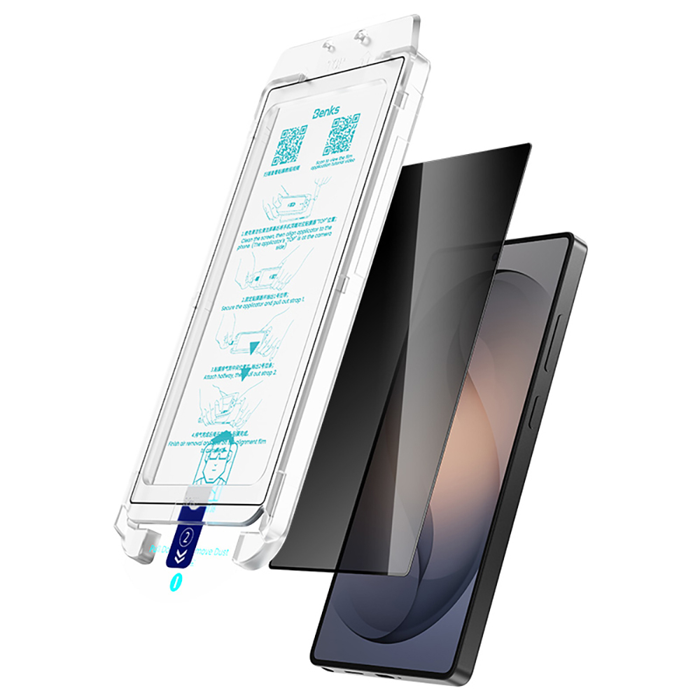 Benks Ultra Shield Privacy Screen Protector for Galaxy S26 + Easy Application Tool - 10