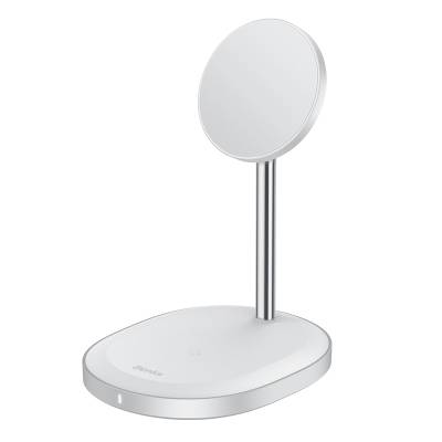 Benks W08 2 in 1 Dual Wireless Charge Stand White