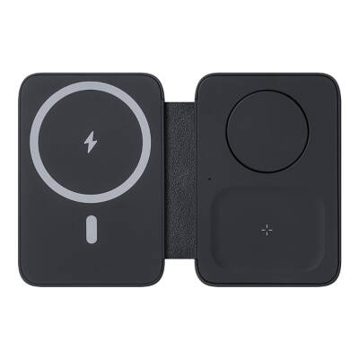 Benks W12-01 15W 3in1 Foldable Magnetic Wireless Charging Stand for Phone & Smart Watch & Headphone Black