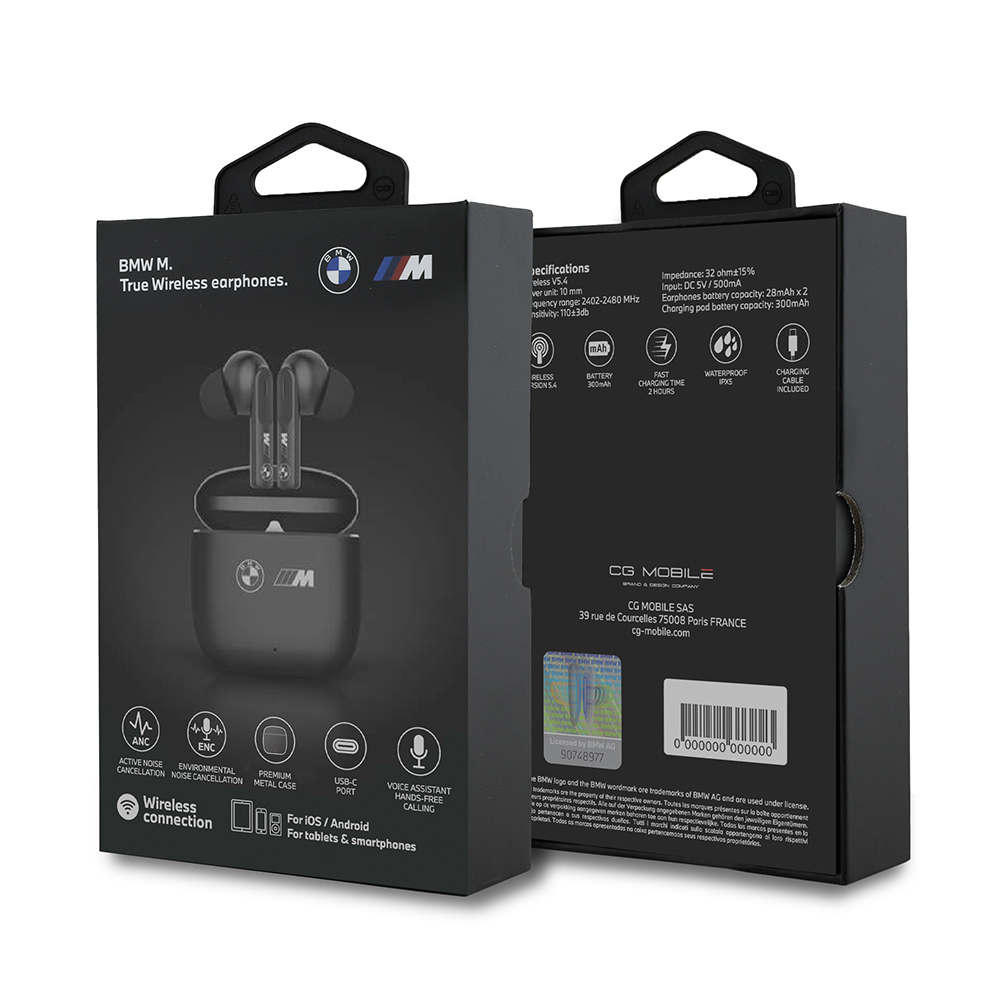 BMW Orjinal Lisanslı ANC/ENC Özellikli Baskı Logolu Bluetooth Kulaklık v5.4 - 6