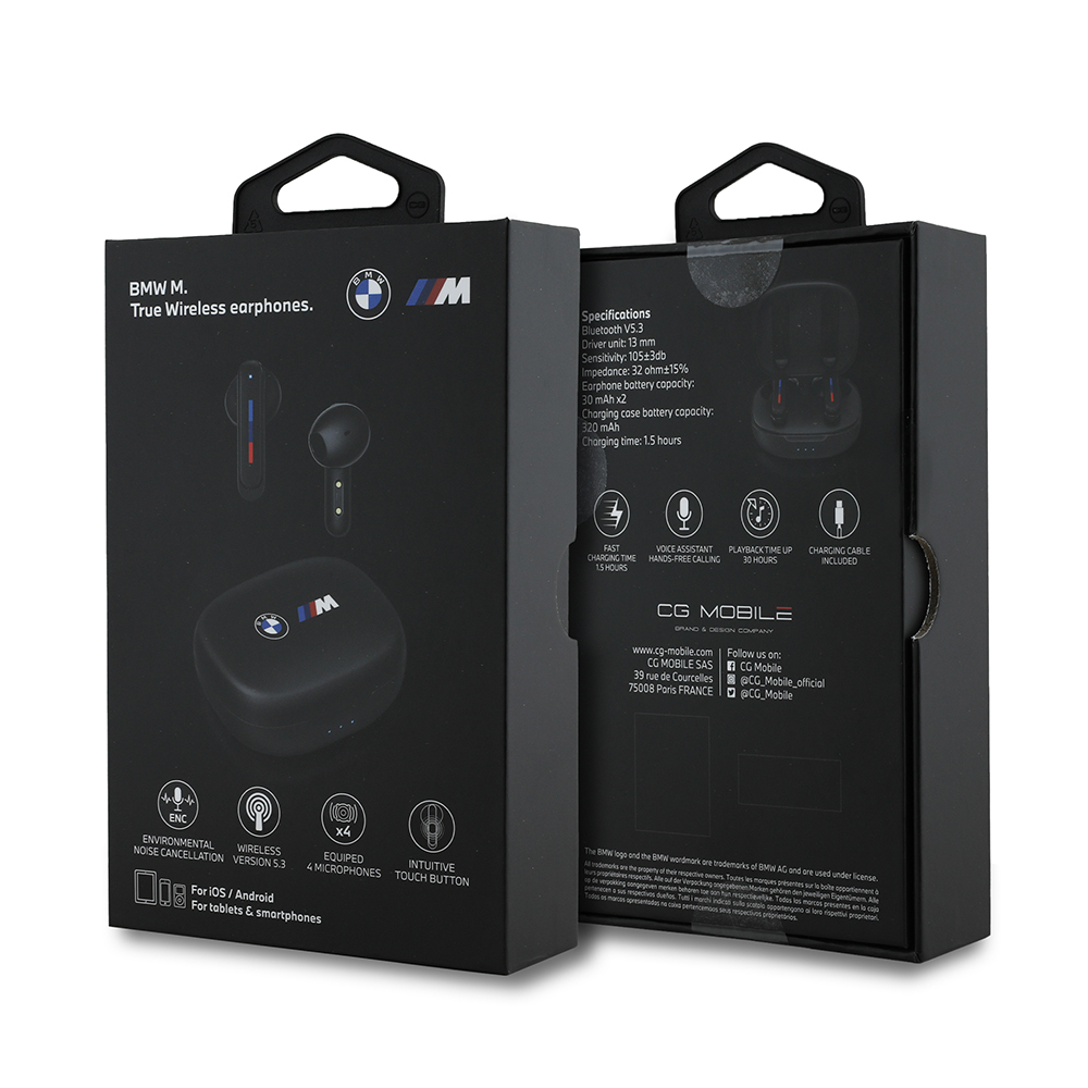 BMW Orjinal Lisanslı ENC Özellikli Kulakiçi TWS Bluetooth Kulaklık M Edition Baskı Logolu v5.3 - 7