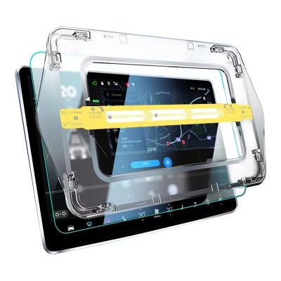 BYD 12.8 inch Car Multimedia Screen Protector Zore Premium Tempered Glass Screen Protector with Application Tool Şeffaf